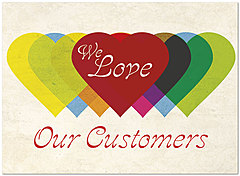 Select a verse or write your own. Colorful Hearts Valentine's Day Card D6043U-Y